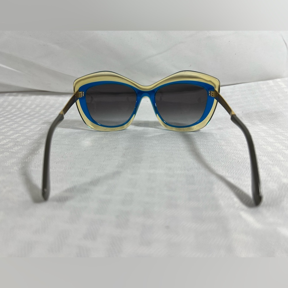 5012: Fendi FF0029/S Blue Gold Oversized Sunglasses Italy - Picture 6 of 8